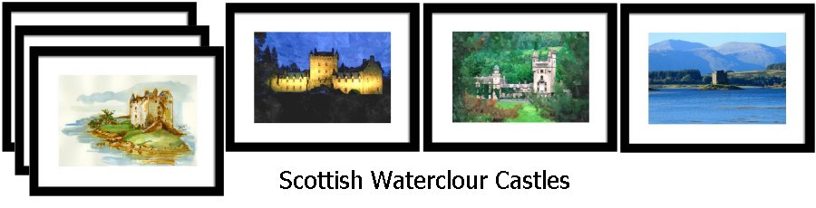 Scottish Watercolour Castles Framed Prints
